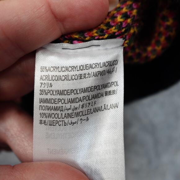 NWT Farm Rio Sweater Womens Small Shiny Zebra Sweater Balloon Sleeve Multicolor - Picture 9 of 14